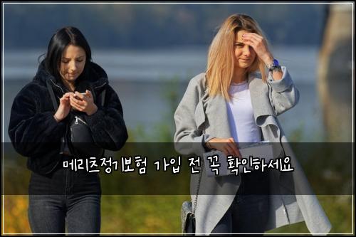 메리츠정기보험 가입 전 꼭 확인하세요