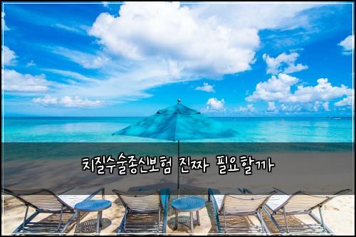 치질수술종신보험 진짜 필요할까