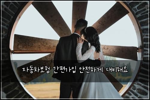 자동차보험 간편가입  안전하게 대비해요