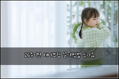 26주이면 태아보험 설계방법  드나요
