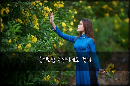 종신보험 우선이에요  정기