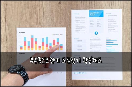 부부종신보험에 요점찾기 확실해요