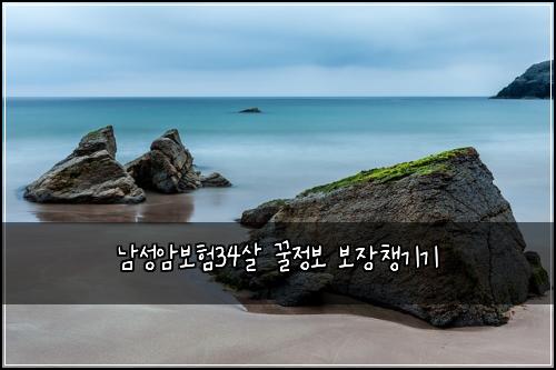 남성암보험34살 꿀정보 보장챙기기