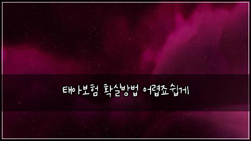 태아보험 확실방법  어렵죠쉽게