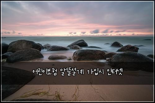 어린이보험 알뜰설계  가입시 인터넷