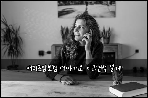 매리츠암보험 더싸게요  비교견적 설계
