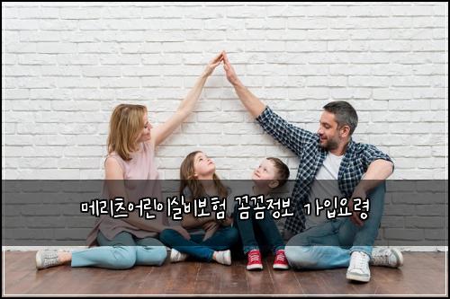 메리츠어린이실비보험 꼼꼼정보  가입요령