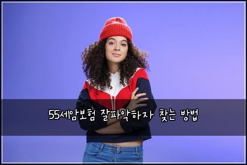 55세암보험 잘파악하자  찾는 방법