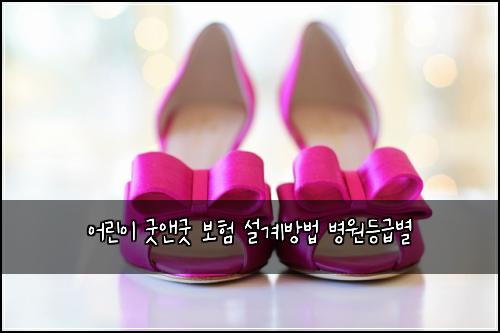 어린이 굿앤굿 보험 설계방법  병원등급별