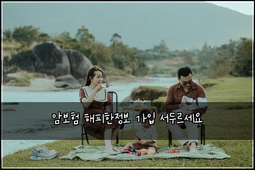암보험 해피한정보  가입 서두르세요