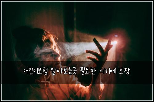 어린이보험 알아보는곳  필요한 시기에 보장