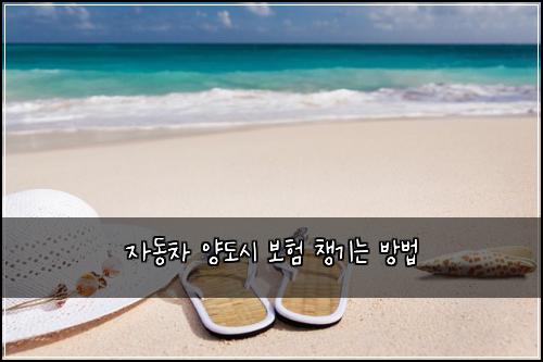 자동차 양도시 보험 챙기는 방법