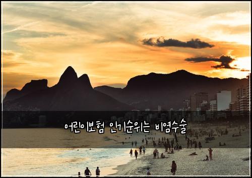 어린이보험 인기순위는  비염수술