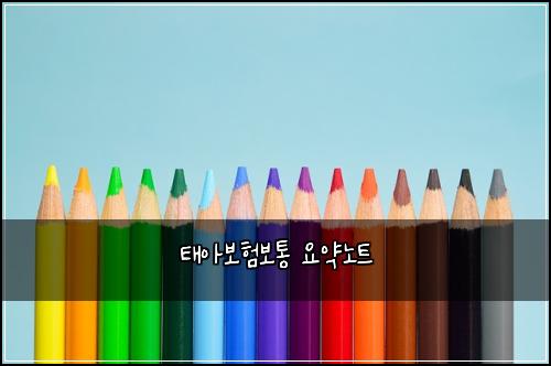태아보험보통 요약노트
