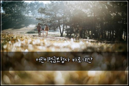 어린이적금보험사 바로계산